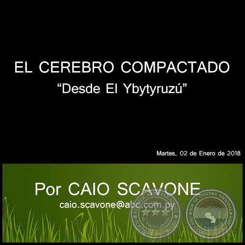 EL CEREBRO COMPACTADO - Desde El Ybytyruzú- Por CAIO SCAVONE - Martes, 02 de Enero de 2018